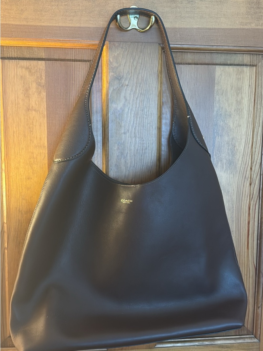 Coach Chocolate Brown Leather Brooklyn Bag, 39’